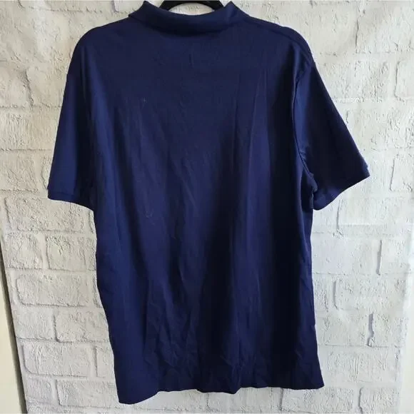 Polo by Ralph Lauren Men's Navy Blue Polo Shirt Large - Picture 3 of 11